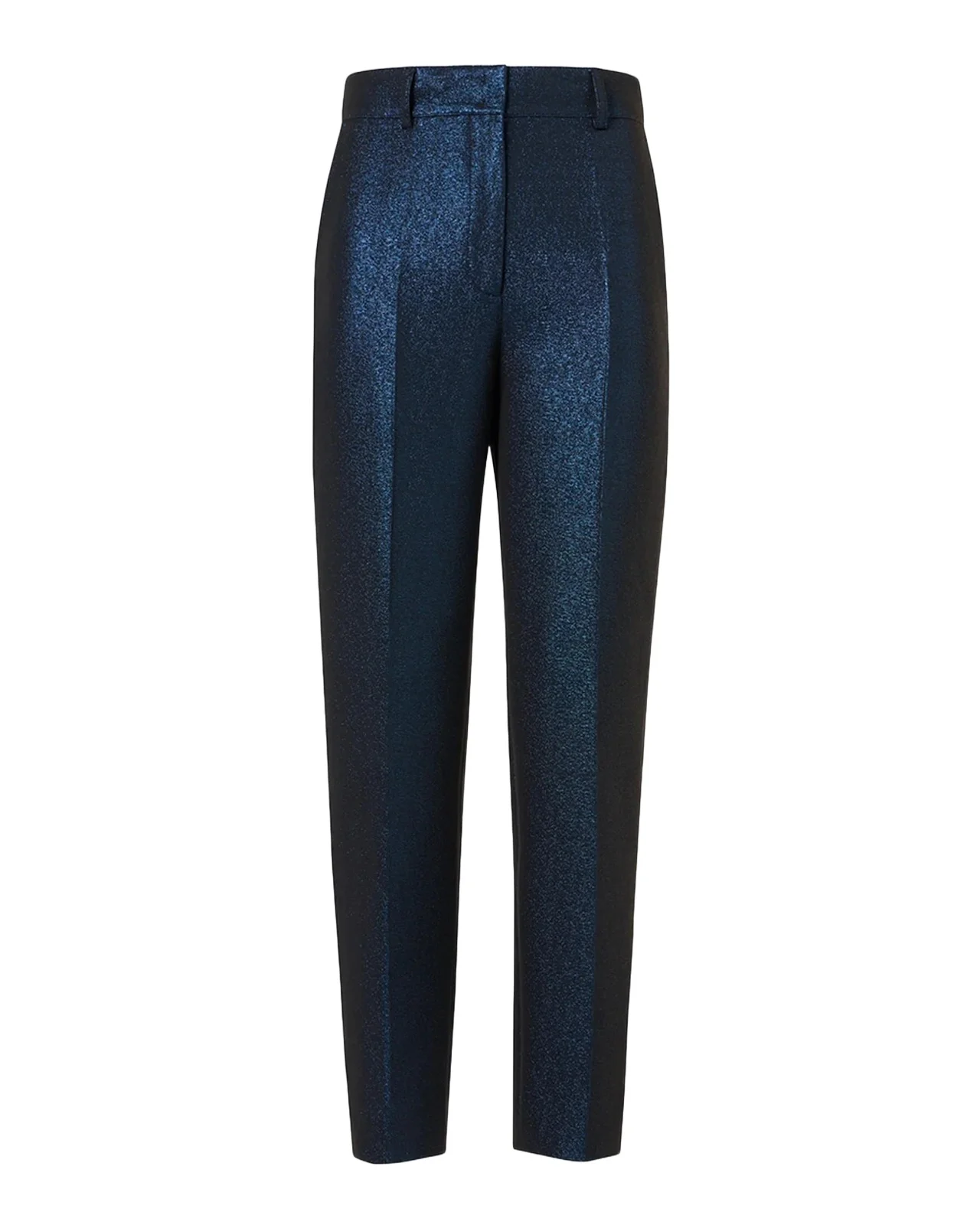 Akris punto Feryn Metallic Cotton-Blend Straight-Leg Crop Pants