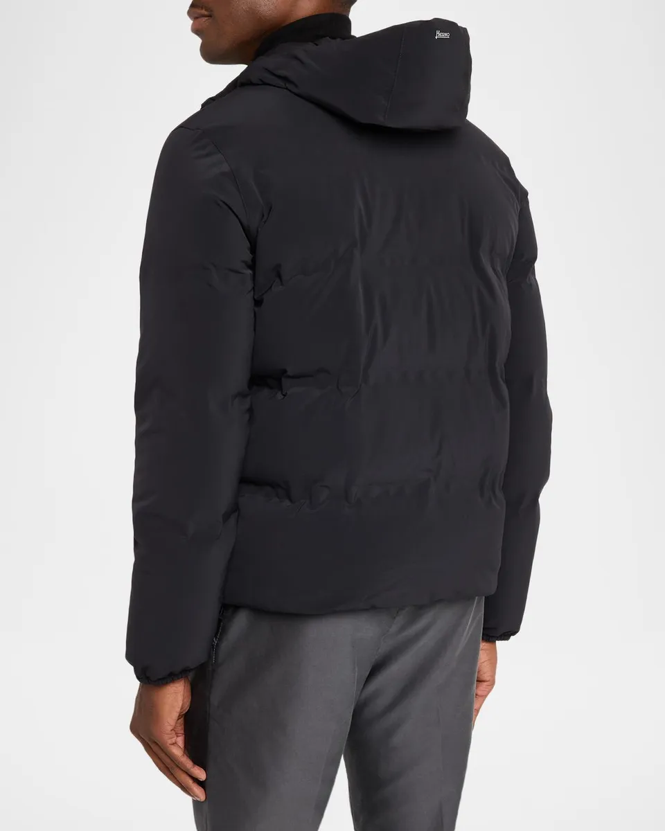 HERNO Men's New Impact Hooded Down Jacket | Thumbnail 3 HERNO Men's New Impact Hooded Down Jacket | Thumbnail 3