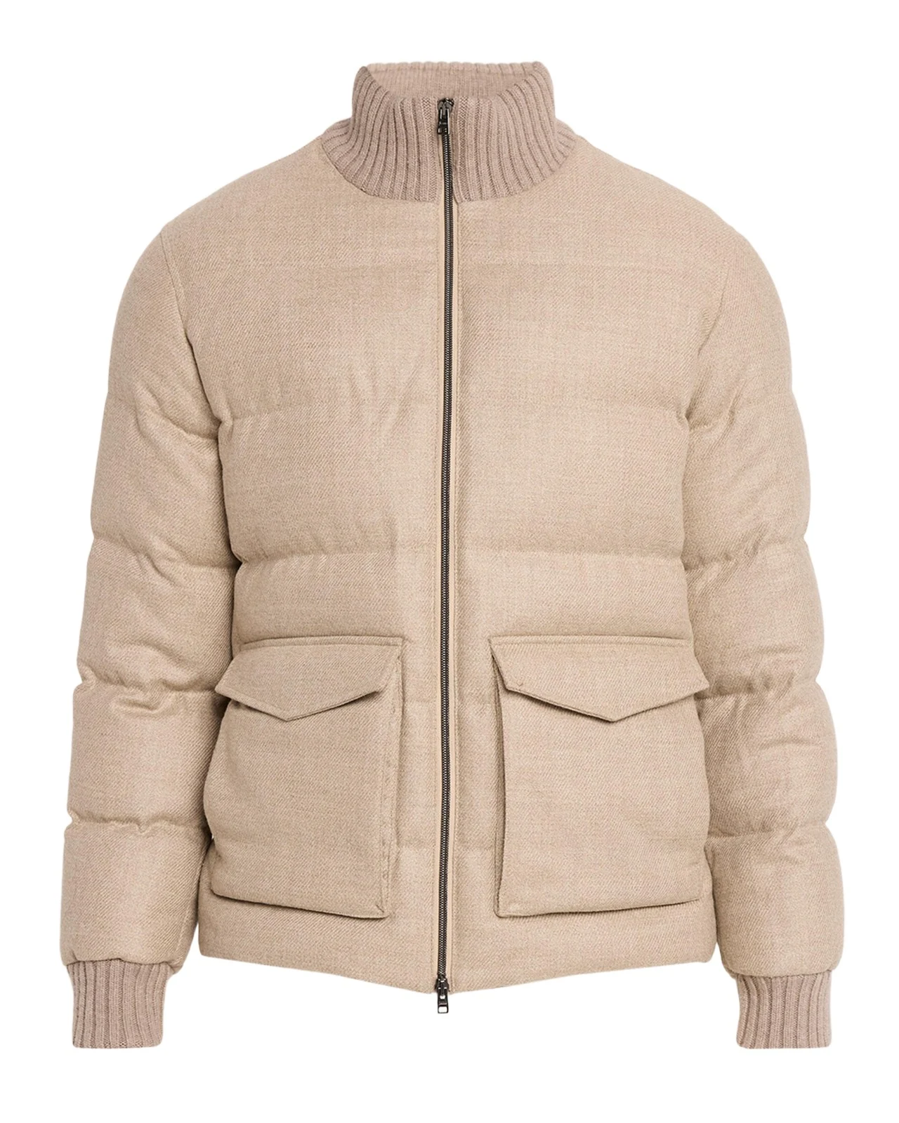 HERNO Men's Wool Tweed Quilted Bomber Jacket