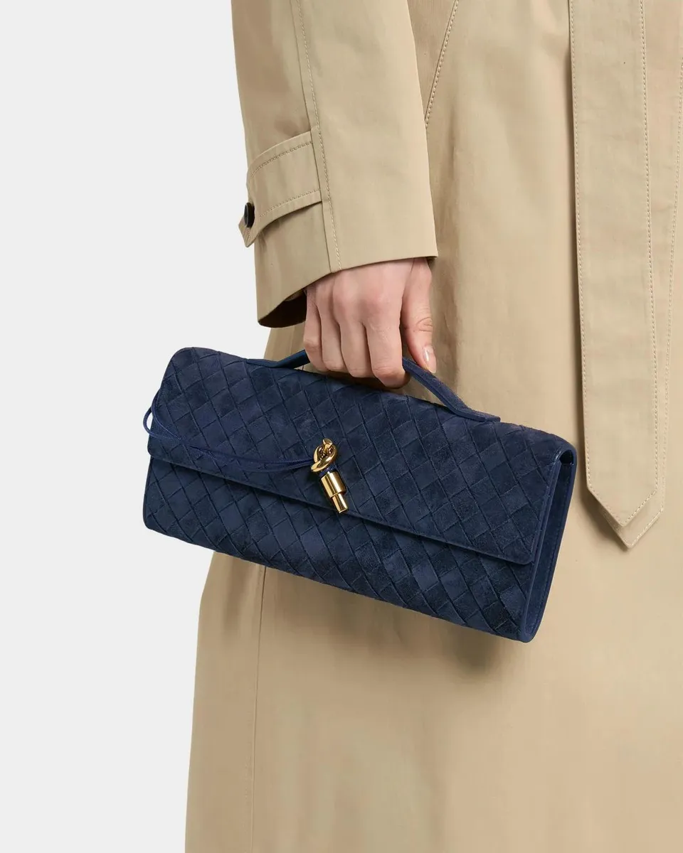 Bottega Veneta Andiamo Suede Clutch Bag | Thumbnail 2