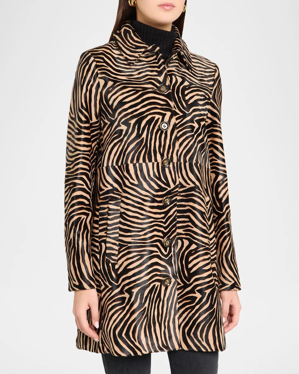 Veronica Beard Shelley Zebra Calf Hair Dickey Coat | Thumbnail 4 Veronica Beard Shelley Zebra Calf Hair Dickey Coat | Thumbnail 4