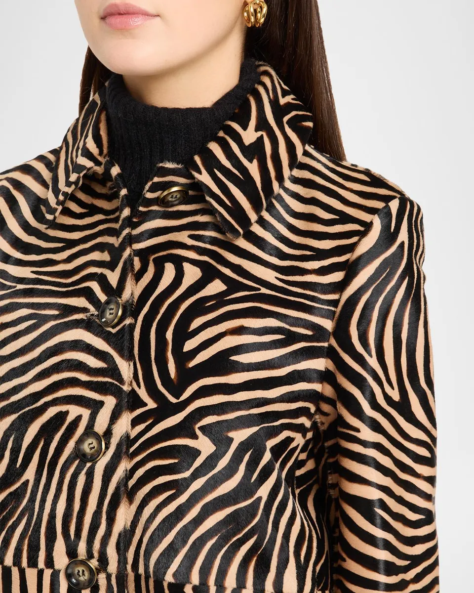 Veronica Beard Shelley Zebra Calf Hair Dickey Coat | Thumbnail 5 Veronica Beard Shelley Zebra Calf Hair Dickey Coat | Thumbnail 5