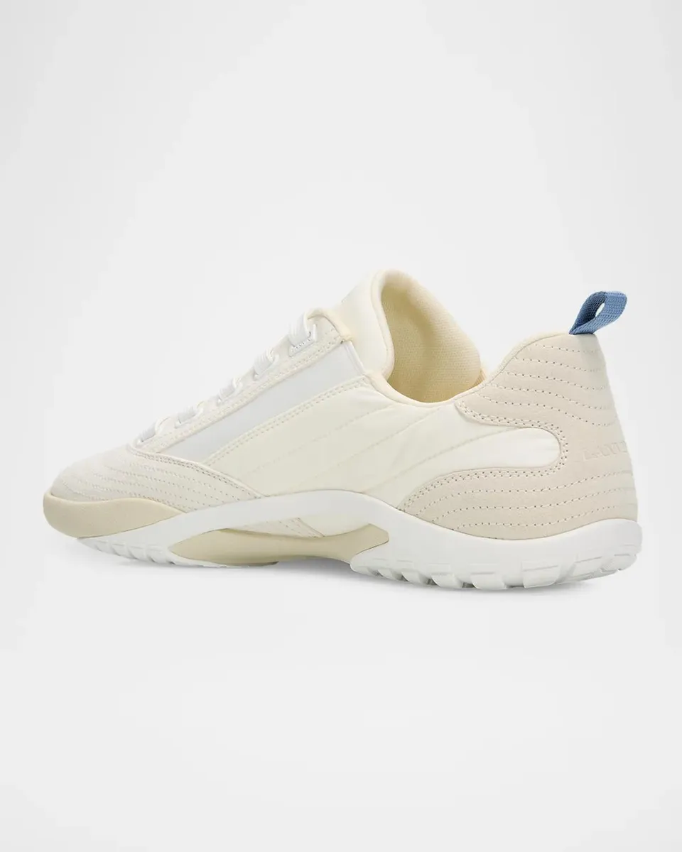 Lanvin Men's Suede & Leather Quilted Runner Sneakers | Thumbnail 4 Lanvin Men's Suede & Leather Quilted Runner Sneakers | Thumbnail 4