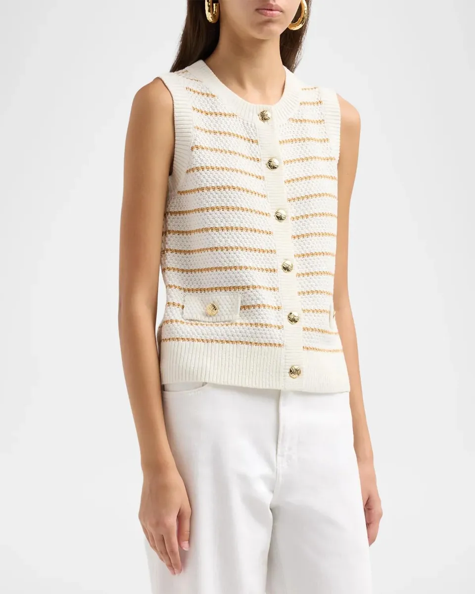 Lilly Pulitzer Shayna Palm Tree Striped Sweater Vest | Thumbnail 4