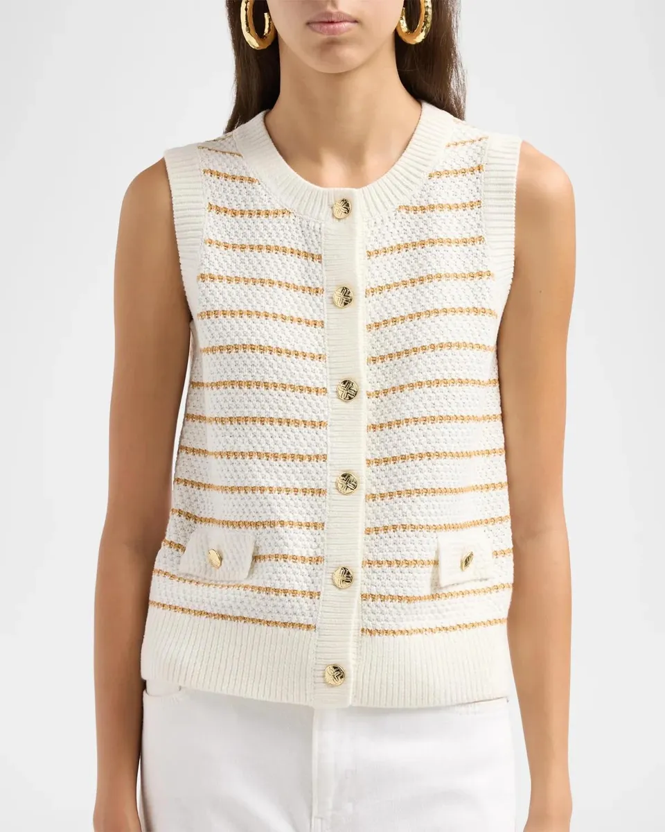 Lilly Pulitzer Shayna Palm Tree Striped Sweater Vest | Thumbnail 5