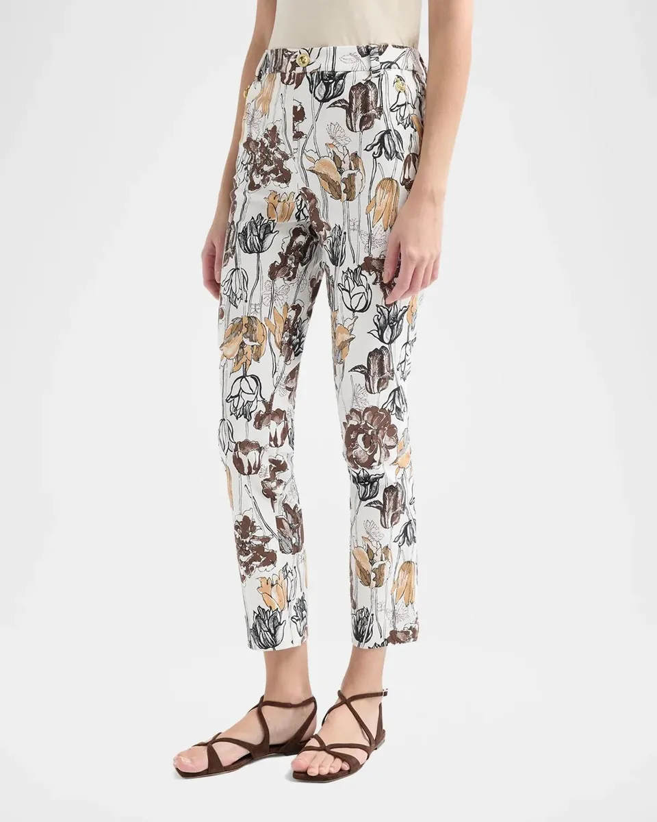 Lilly Pulitzer Ana Big Lillies High-Rise Pants | Thumbnail 4 Lilly Pulitzer Ana Big Lillies High-Rise Pants | Thumbnail 4