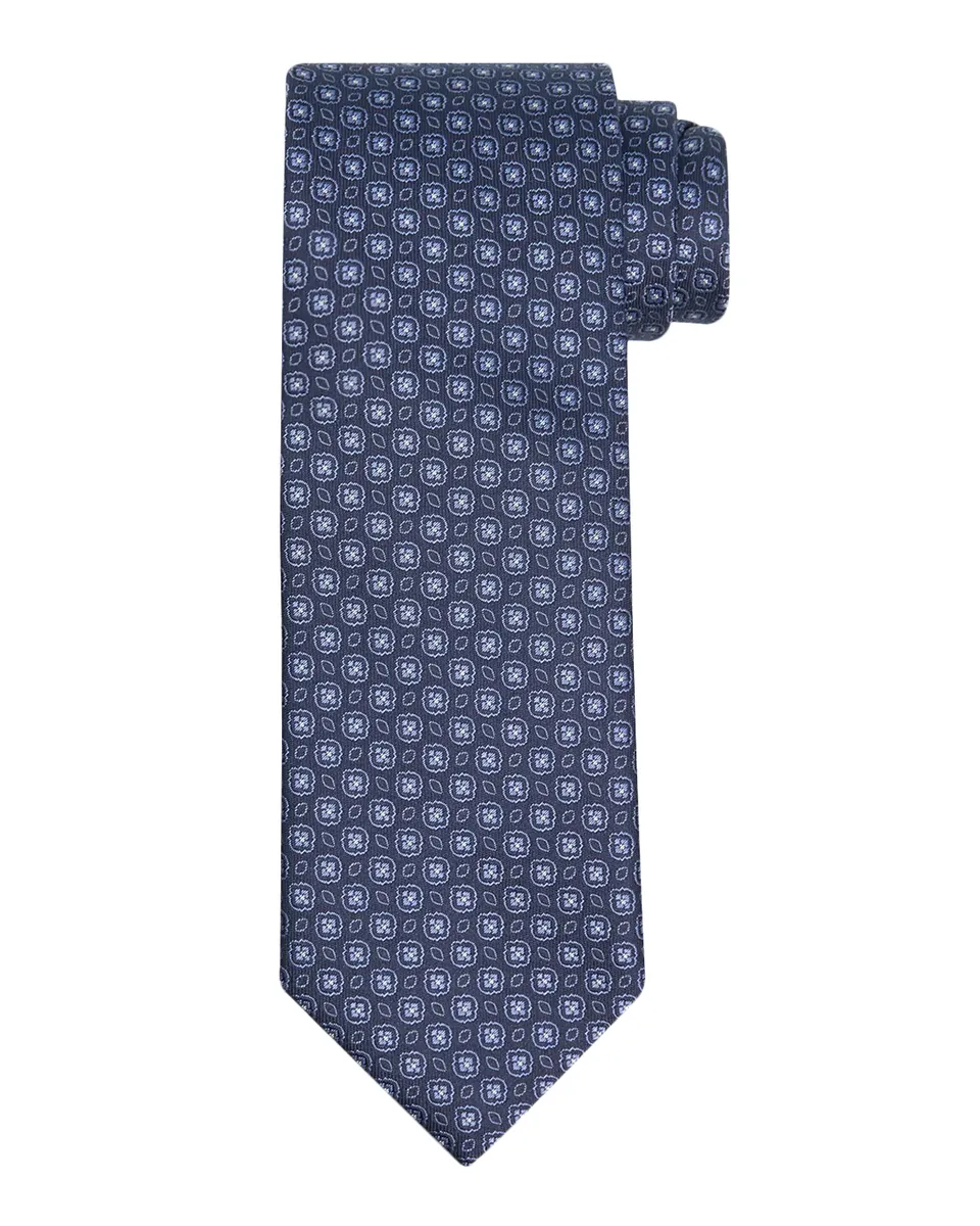 Canali Men's Micro-Geometric Silk Tie | Thumbnail 2 Canali Men's Micro-Geometric Silk Tie | Thumbnail 2