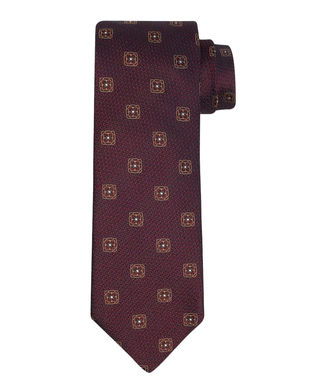 Canali Men's Medallion Floral Silk Tie