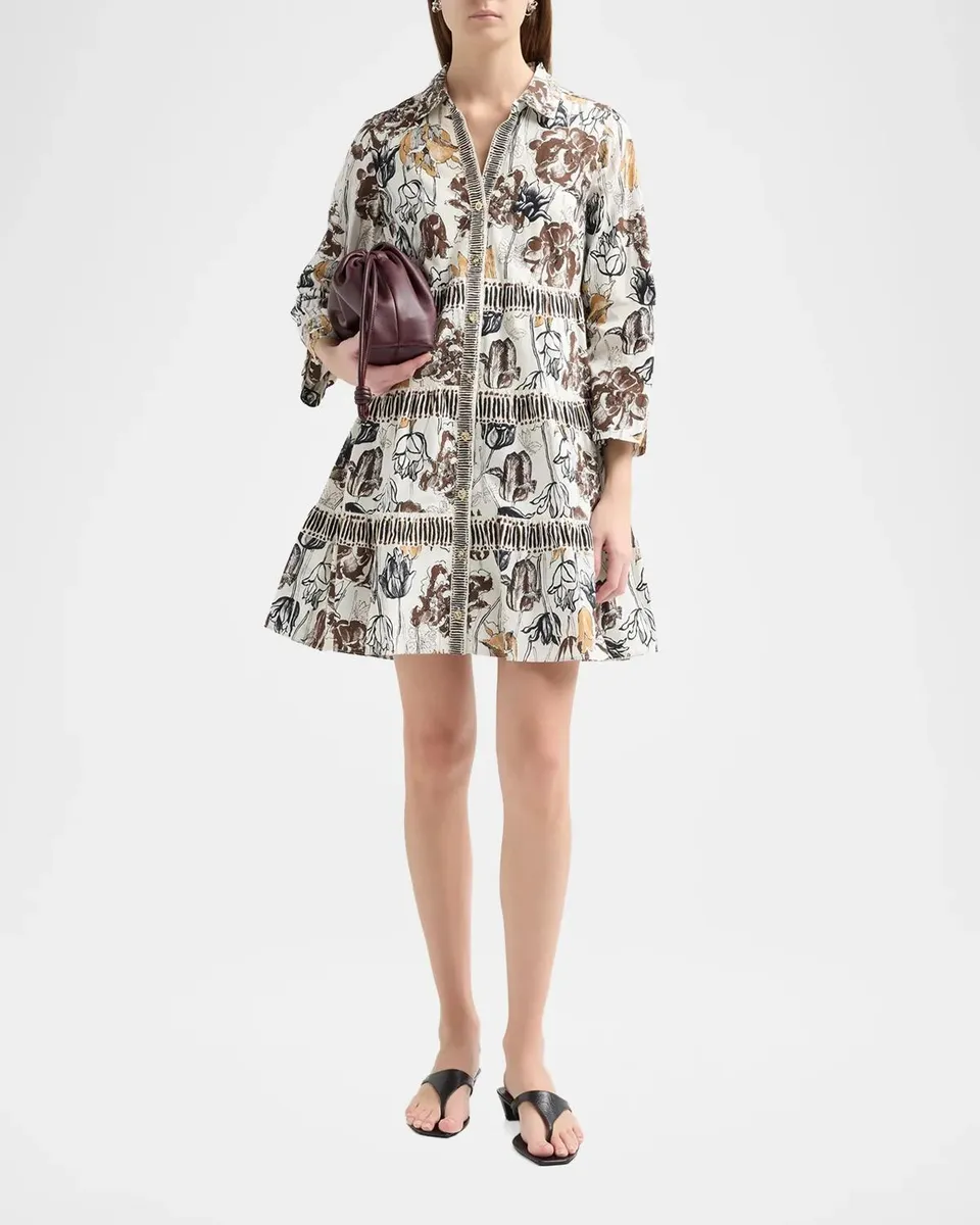 Lilly Pulitzer Angie Tiered Floral-Print Mini Dress | Thumbnail 2 Lilly Pulitzer Angie Tiered Floral-Print Mini Dress | Thumbnail 2