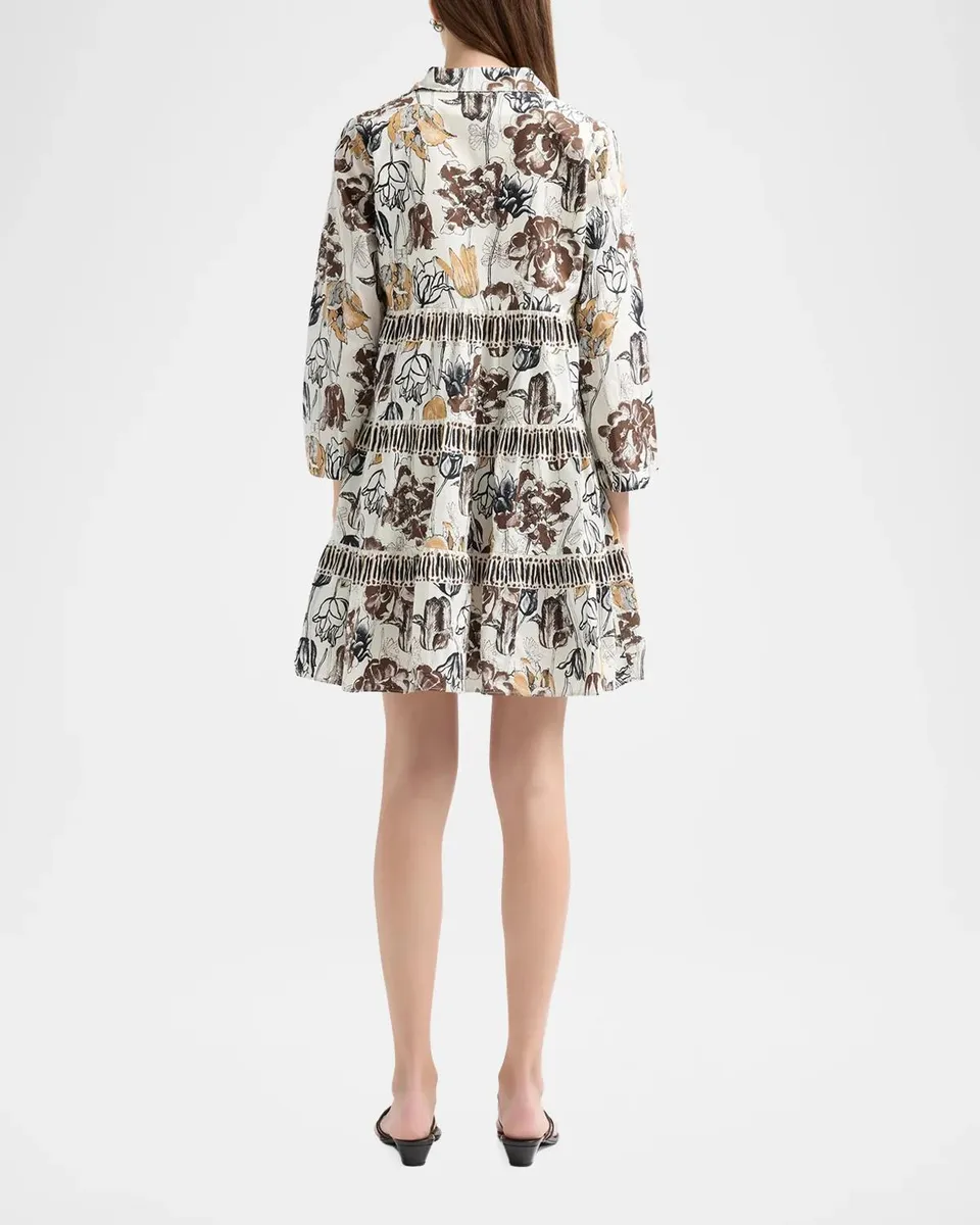 Lilly Pulitzer Angie Tiered Floral-Print Mini Dress | Thumbnail 3 Lilly Pulitzer Angie Tiered Floral-Print Mini Dress | Thumbnail 3