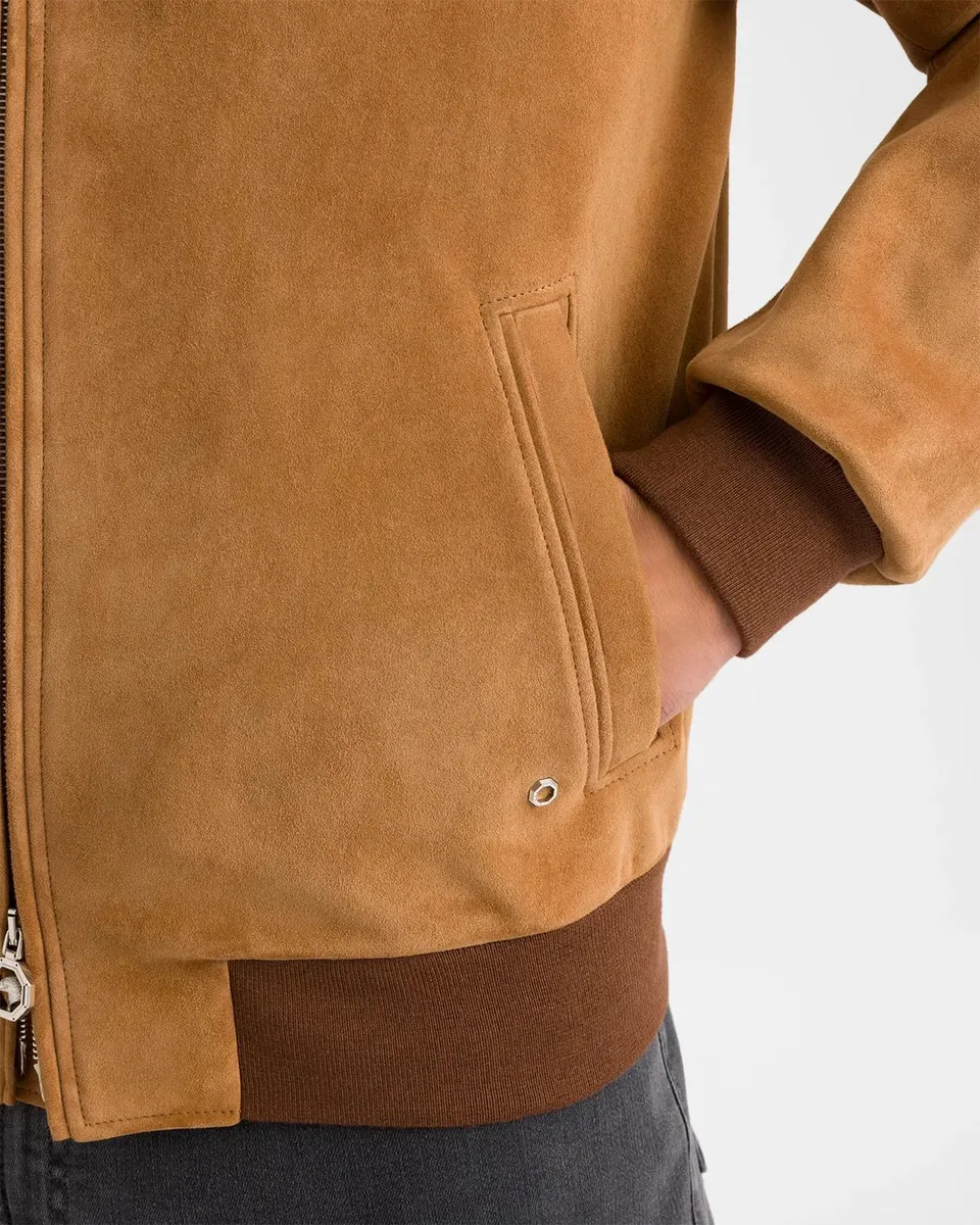 Stefano Ricci Men's Suede Shearling-Collar Blouson Jacket | Thumbnail 5 Stefano Ricci Men's Suede Shearling-Collar Blouson Jacket | Thumbnail 5