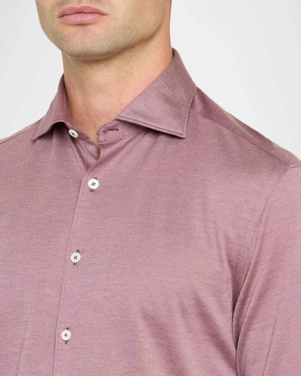 Canali Men's Cotton & Lyocell Sport Shirt | Thumbnail 5