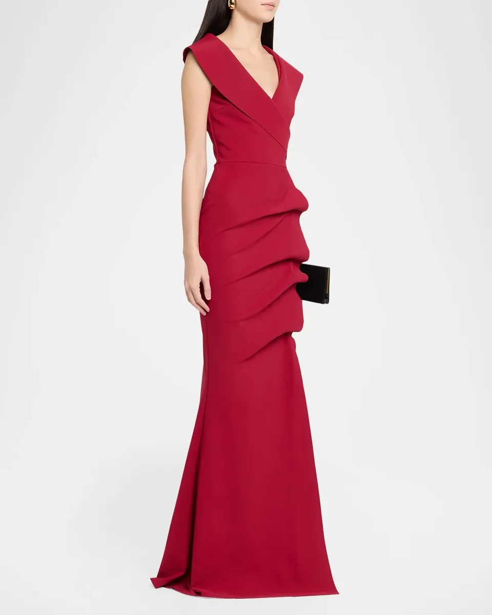 Chiara Boni La Petite Robe Sleeveless Ruffle Mermaid Gown | Thumbnail 4 Chiara Boni La Petite Robe Sleeveless Ruffle Mermaid Gown | Thumbnail 4