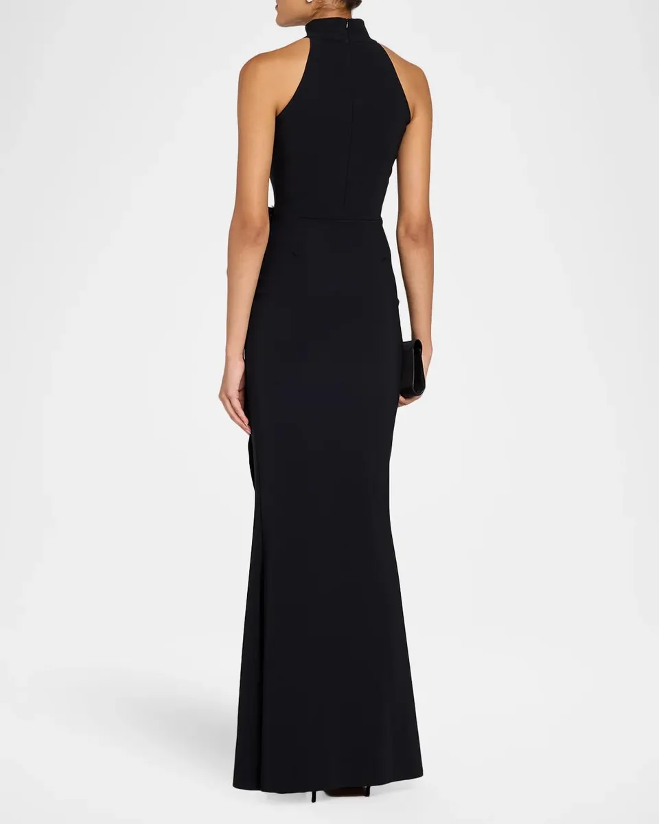 Chiara Boni La Petite Robe Gudrum Embellished Jersey Halterneck Gown | Thumbnail 3 Chiara Boni La Petite Robe Gudrum Embellished Jersey Halterneck Gown | Thumbnail 3