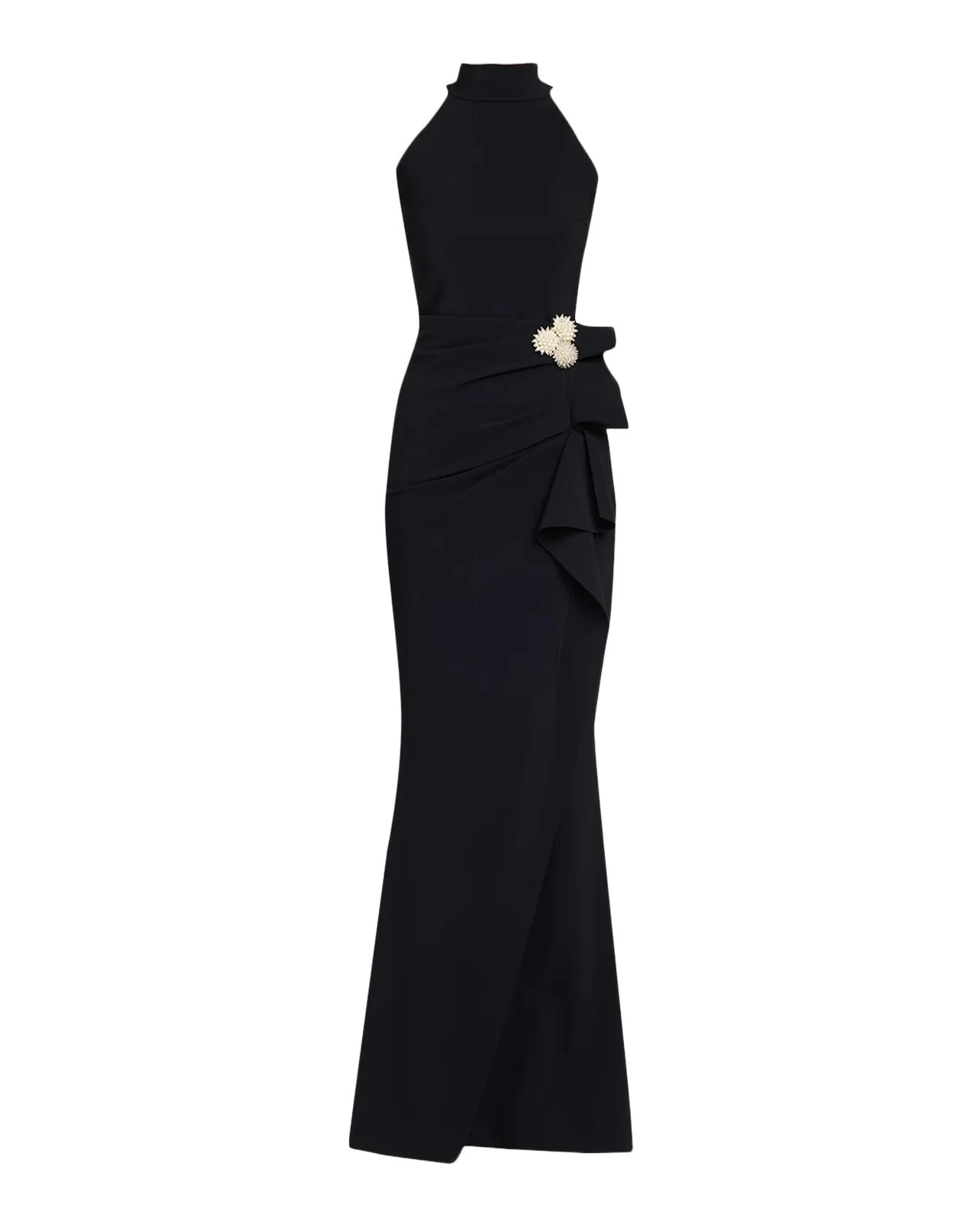 Chiara Boni La Petite Robe Gudrum Embellished Jersey Halterneck Gown