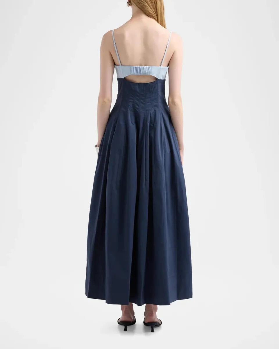 Simkhai Maddy Cotton-Blend Cut-Out Midi Dress | Thumbnail 3