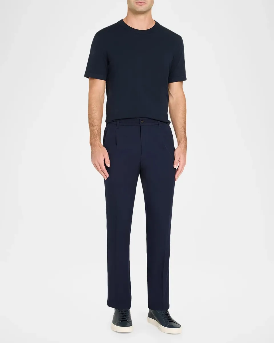 dunhill Men's Wool Twill Pleated Trousers | Thumbnail 2 dunhill Men's Wool Twill Pleated Trousers | Thumbnail 2
