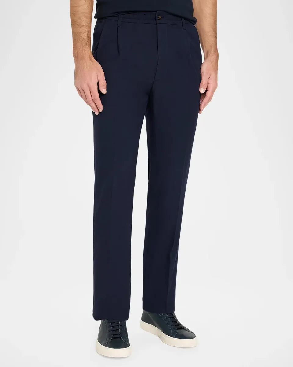 dunhill Men's Wool Twill Pleated Trousers | Thumbnail 4 dunhill Men's Wool Twill Pleated Trousers | Thumbnail 4