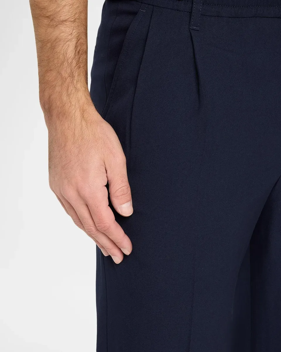 dunhill Men's Wool Twill Pleated Trousers | Thumbnail 5 dunhill Men's Wool Twill Pleated Trousers | Thumbnail 5