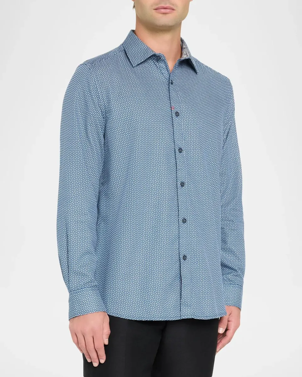 Robert Graham Men's Flagler Cotton Button-Front Shirt | Thumbnail 4 Robert Graham Men's Flagler Cotton Button-Front Shirt | Thumbnail 4