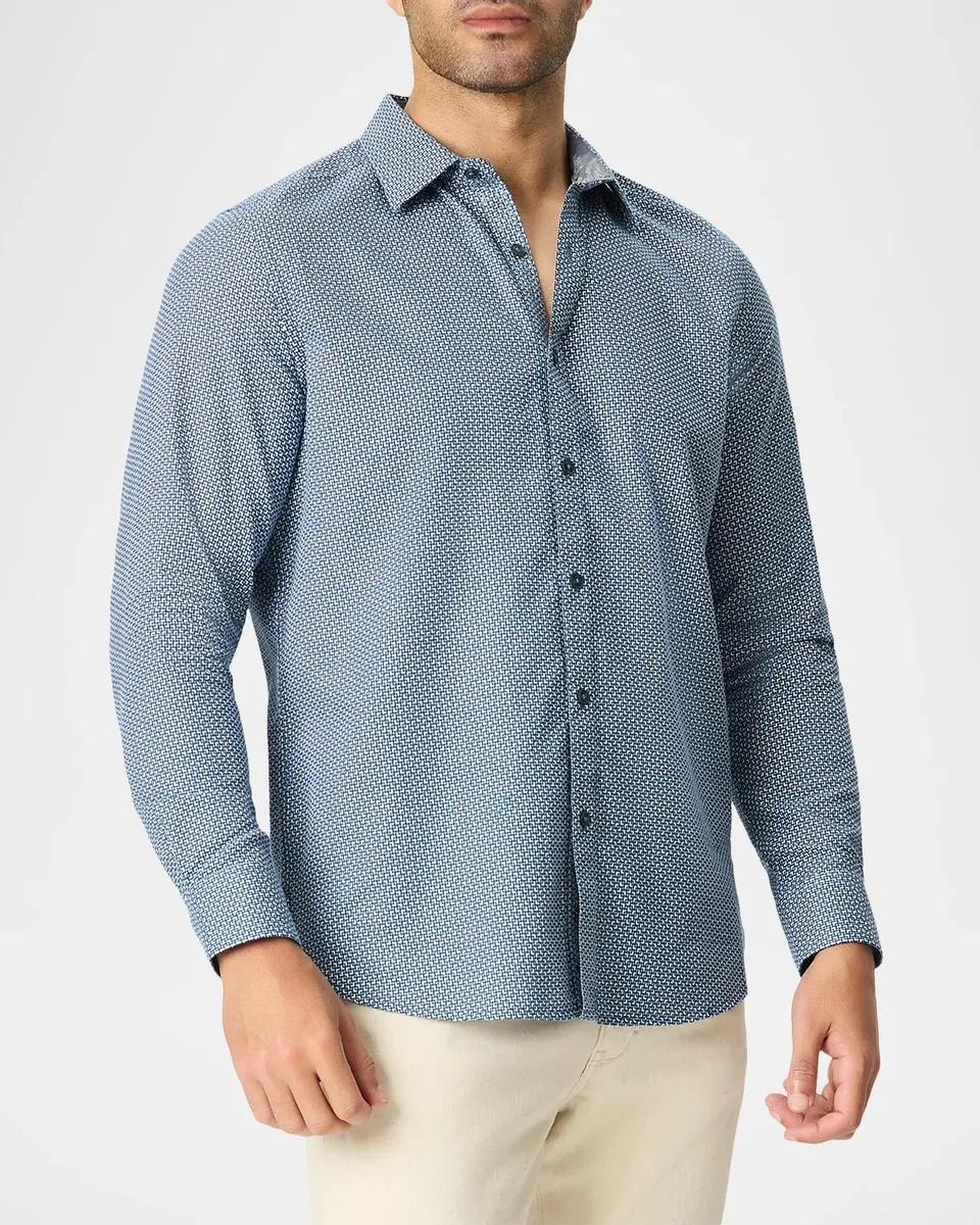 Robert Graham Men's Flagler Cotton Button-Front Shirt | Thumbnail 6 Robert Graham Men's Flagler Cotton Button-Front Shirt | Thumbnail 6