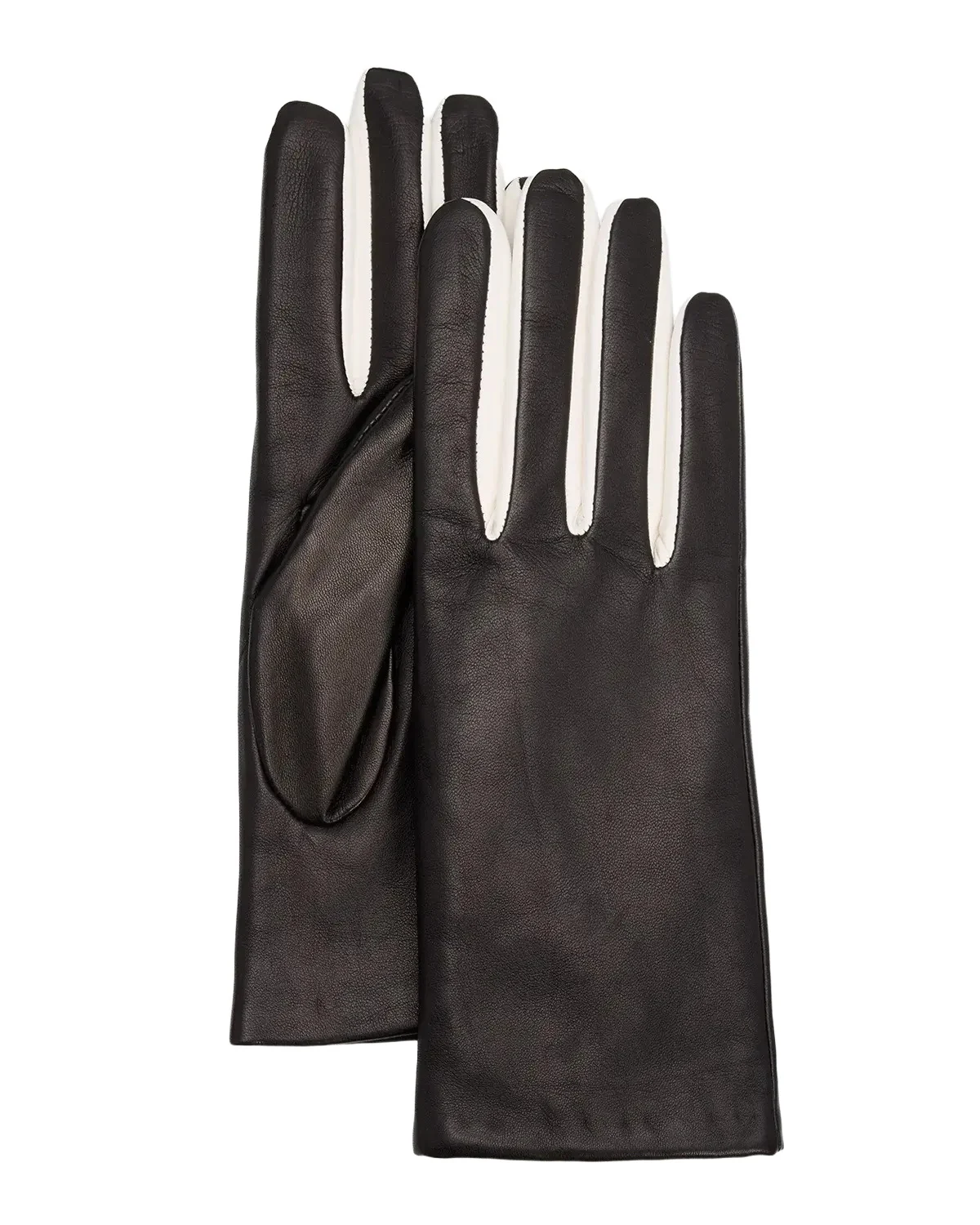 Carolyn Rowan Cashmere-Trim Leather Gloves
