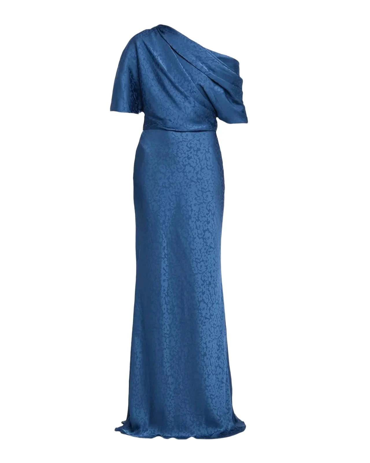 Amsale Fluid Jacquard Asymmetric Slouch Gown