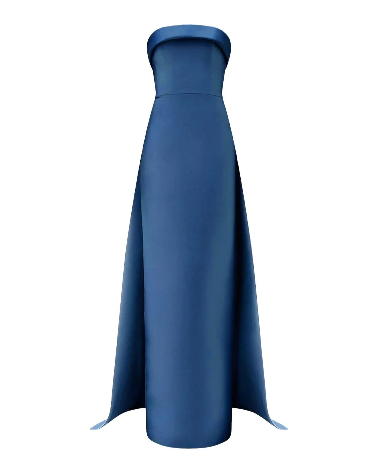 Amsale Strapless Column Gown with Detachable Cape