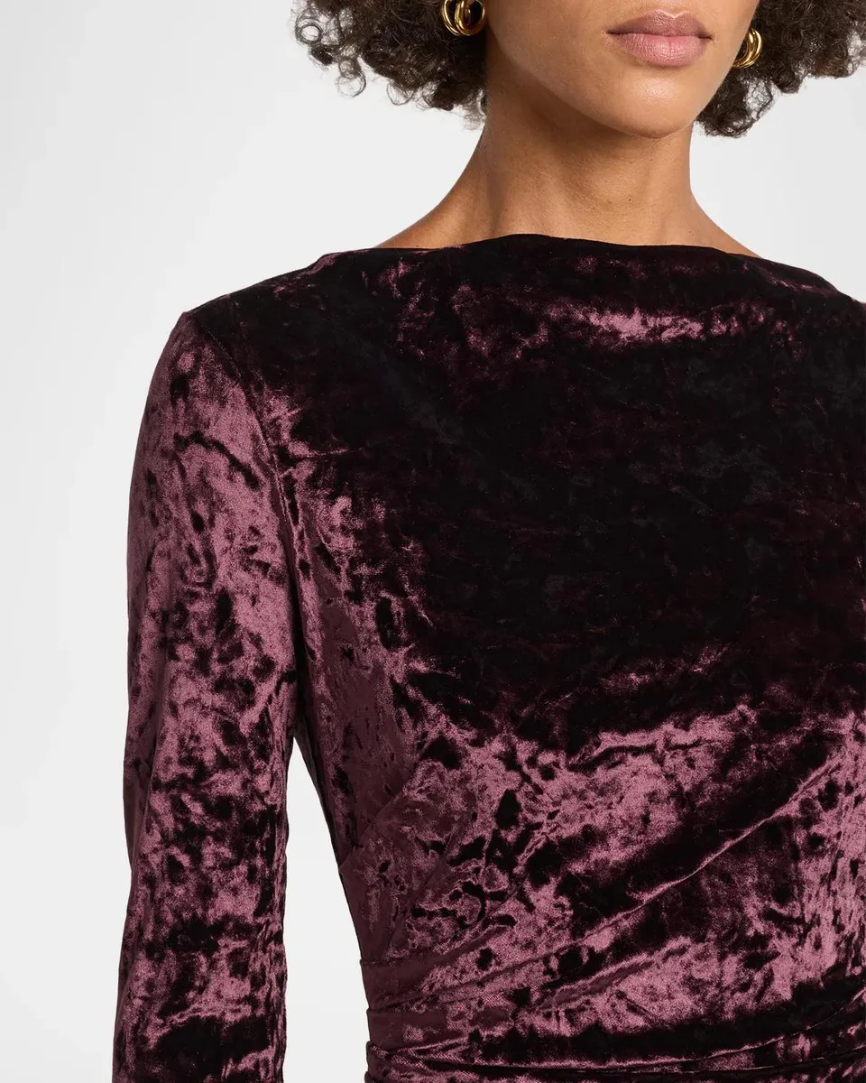 Lapointe Velvet Ruched Gown | Thumbnail 5 Lapointe Velvet Ruched Gown | Thumbnail 5