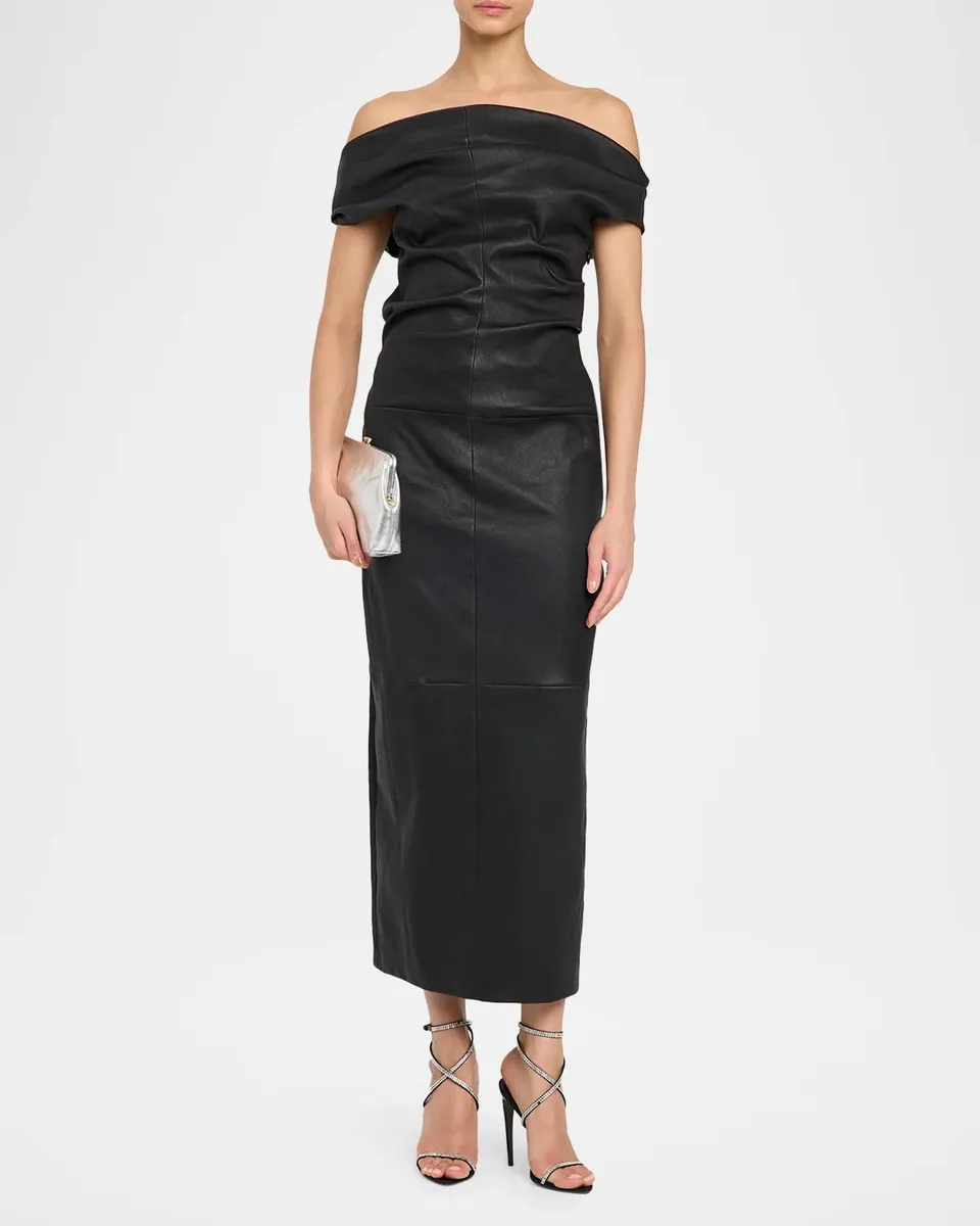 Simkhai Vessia Leather Maxi Dress | Thumbnail 2 Simkhai Vessia Leather Maxi Dress | Thumbnail 2