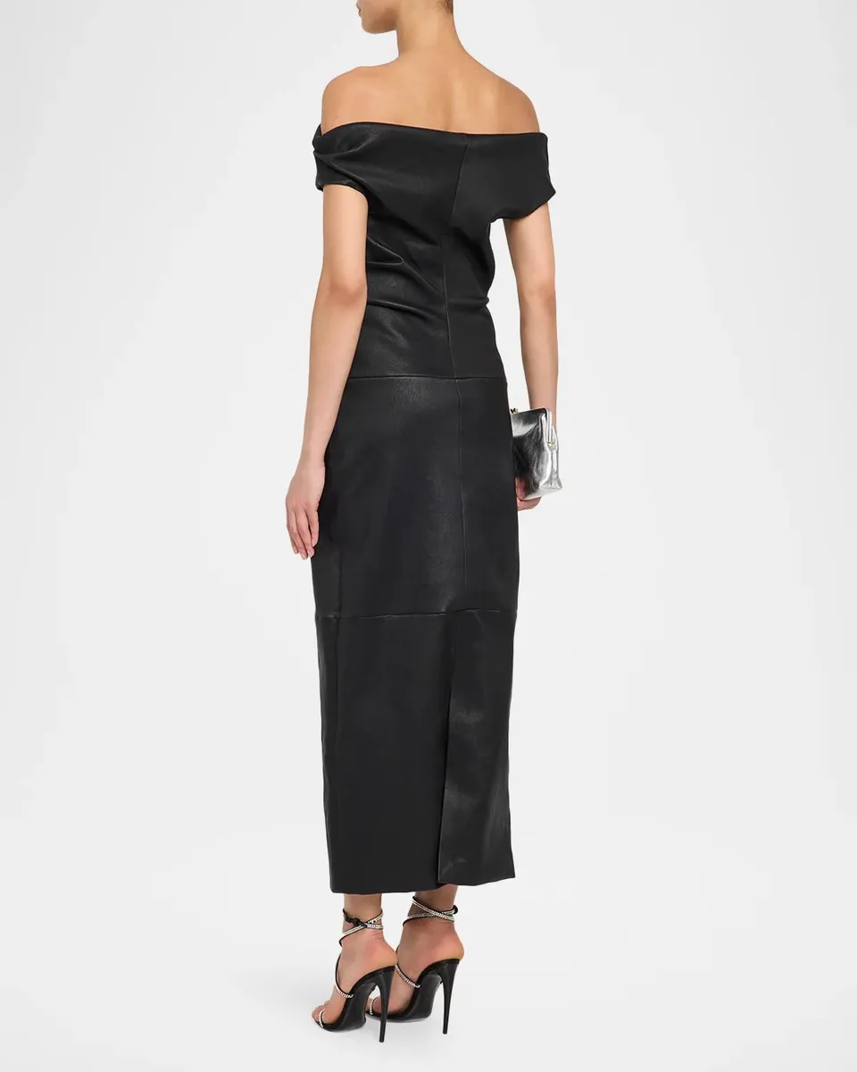 Simkhai Vessia Leather Maxi Dress | Thumbnail 3 Simkhai Vessia Leather Maxi Dress | Thumbnail 3