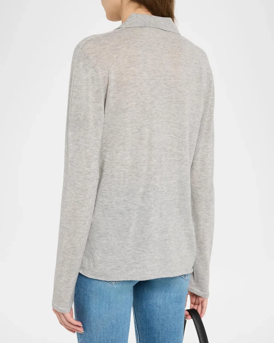 MAJESTIC FILATURES Machine Washable Cashmere Polo | Thumbnail 3