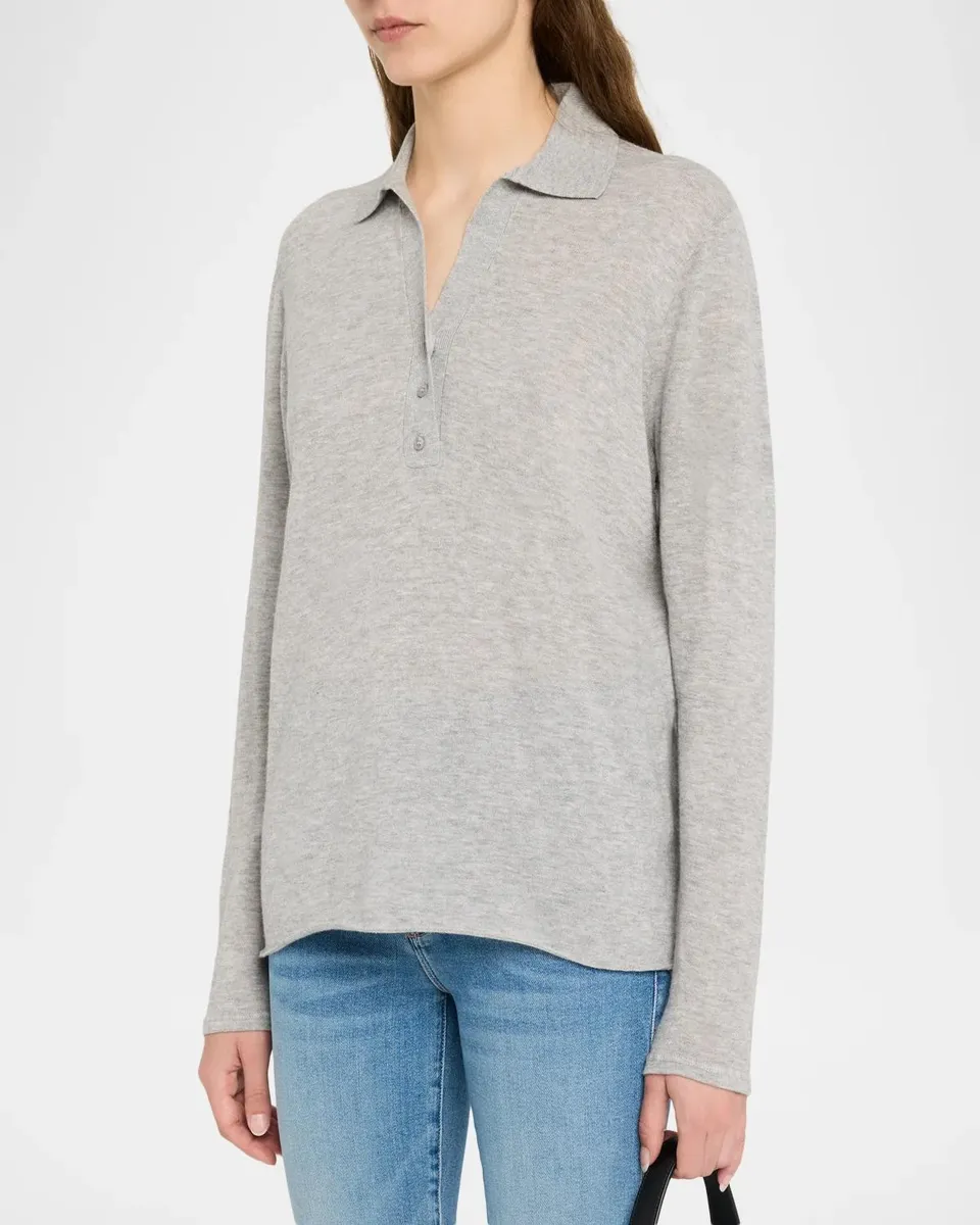 MAJESTIC FILATURES Machine Washable Cashmere Polo | Thumbnail 4