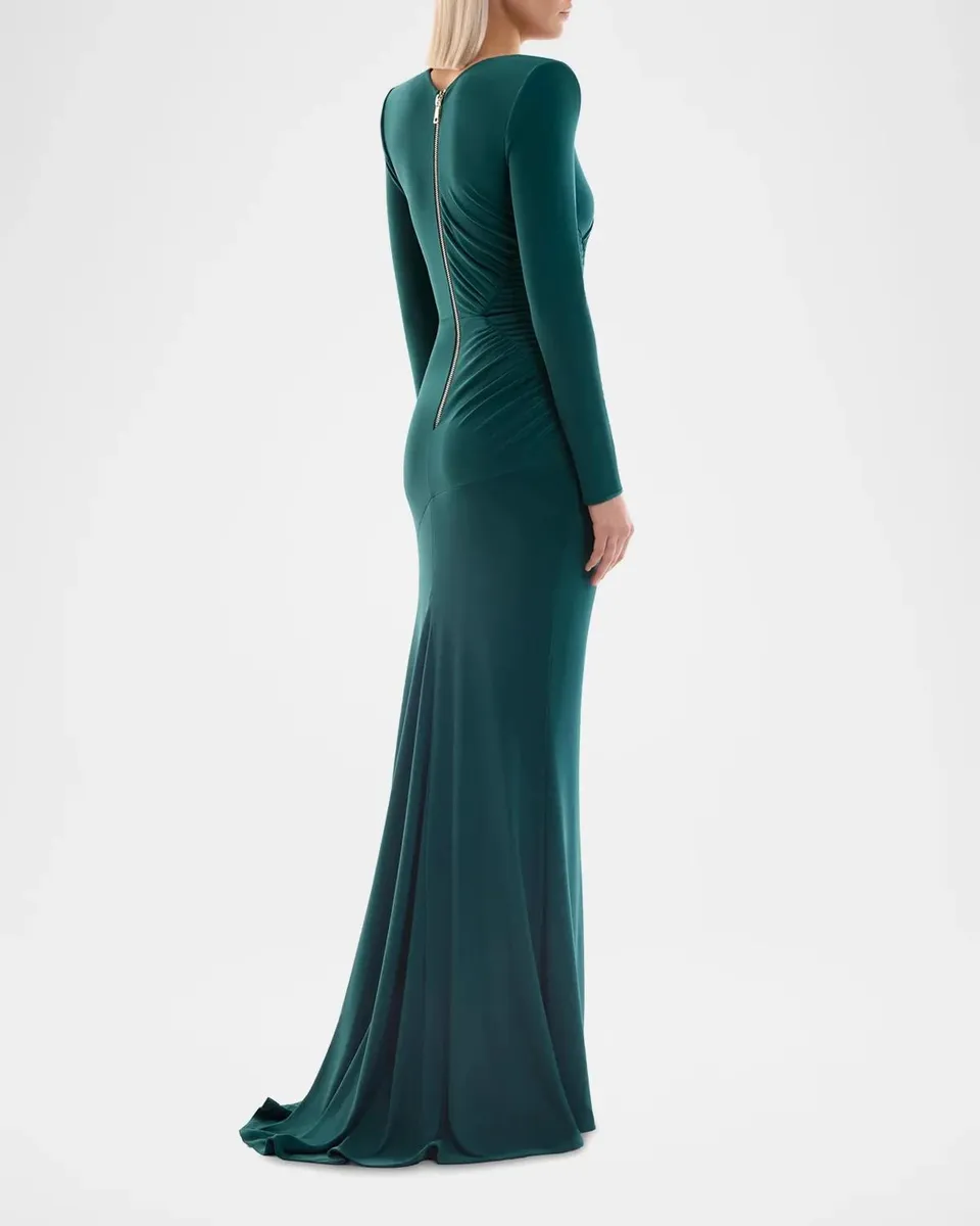 Zhivago Desires are Memories Long-Sleeve Jersey Gown | Thumbnail 3