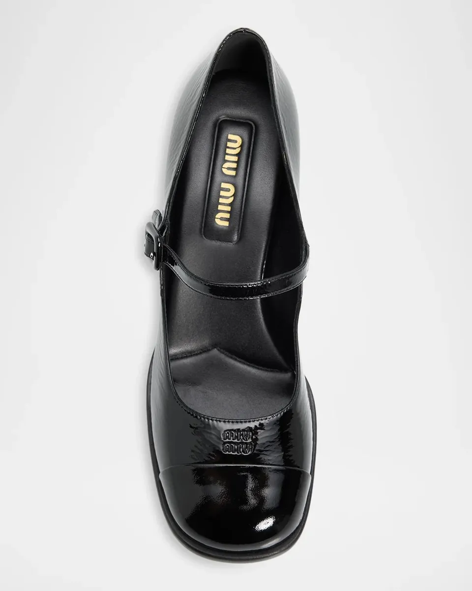 Miu Miu 35mm Naplak Leather Mary Jane Pumps | Thumbnail 5