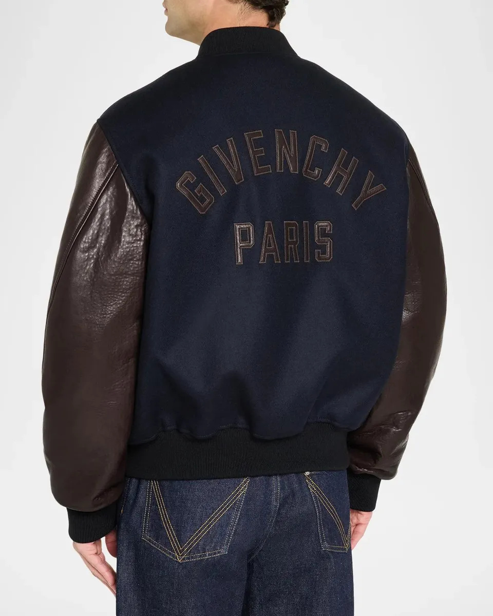 Givenchy Men's Mix-Material Varsity Jacket | Thumbnail 3 Givenchy Men's Mix-Material Varsity Jacket | Thumbnail 3