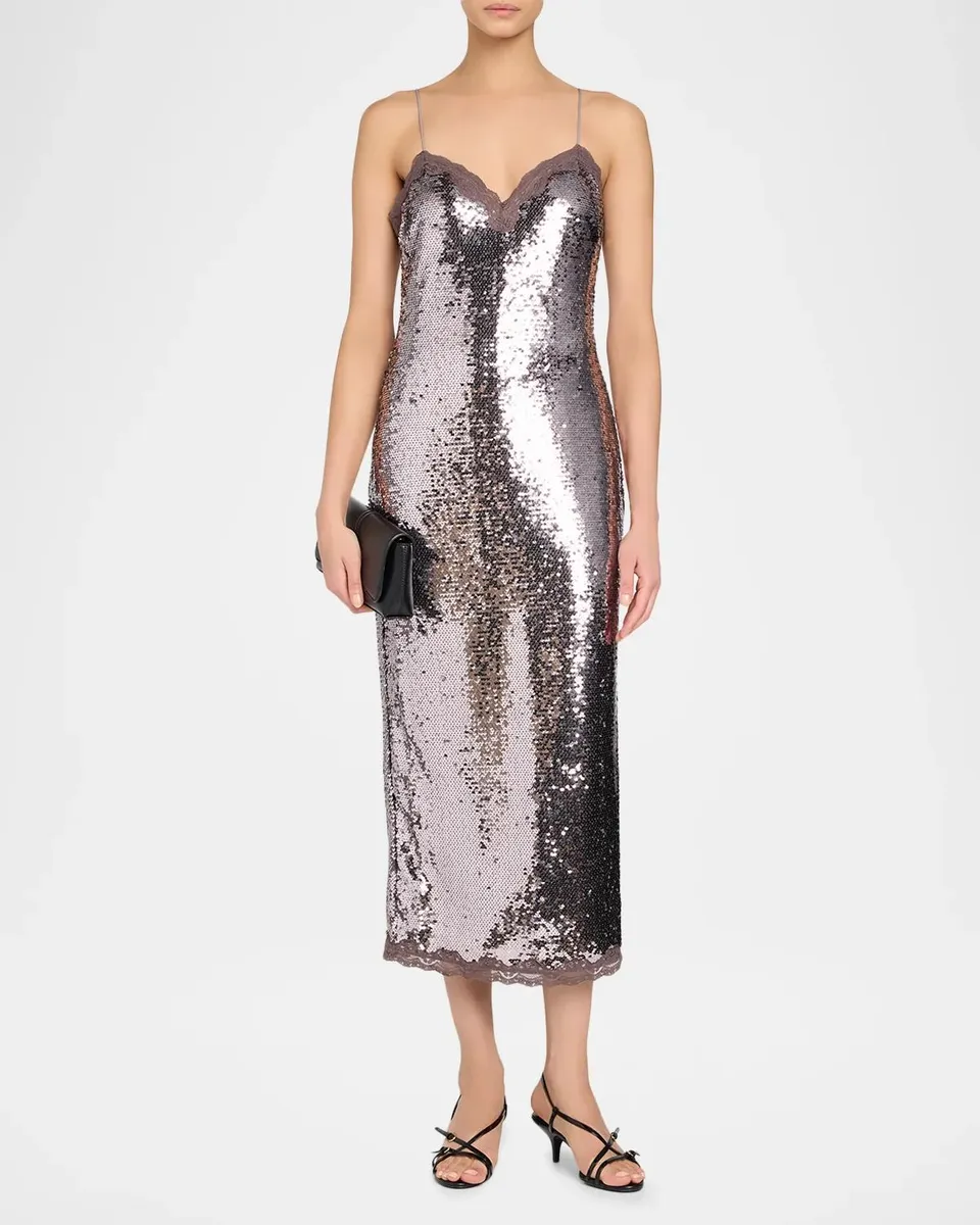 LoveShackFancy Verelith Sequined Midi Dress | Thumbnail 2