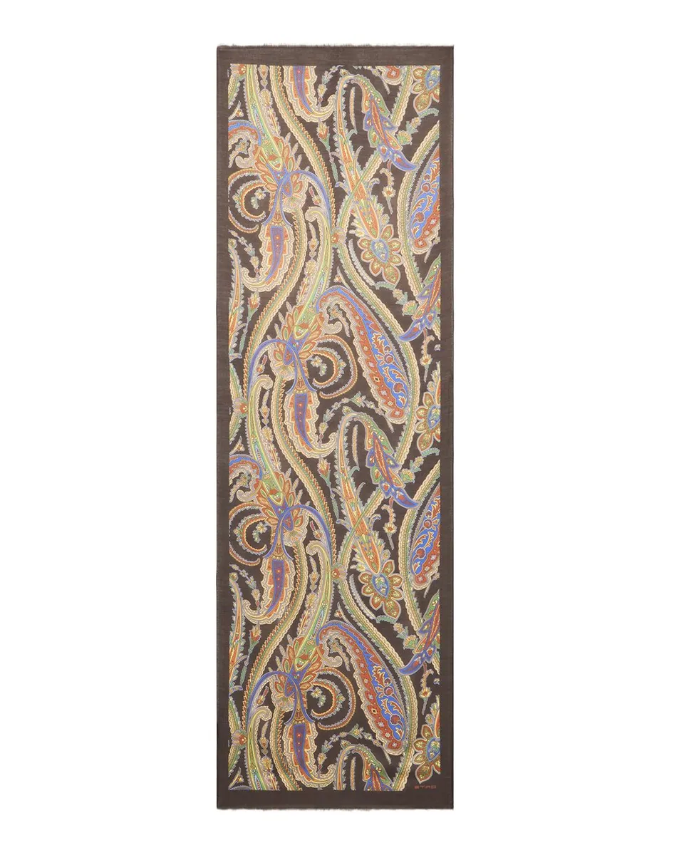 Etro Paisley-Print Frayed Scarf | Thumbnail 3 Etro Paisley-Print Frayed Scarf | Thumbnail 3