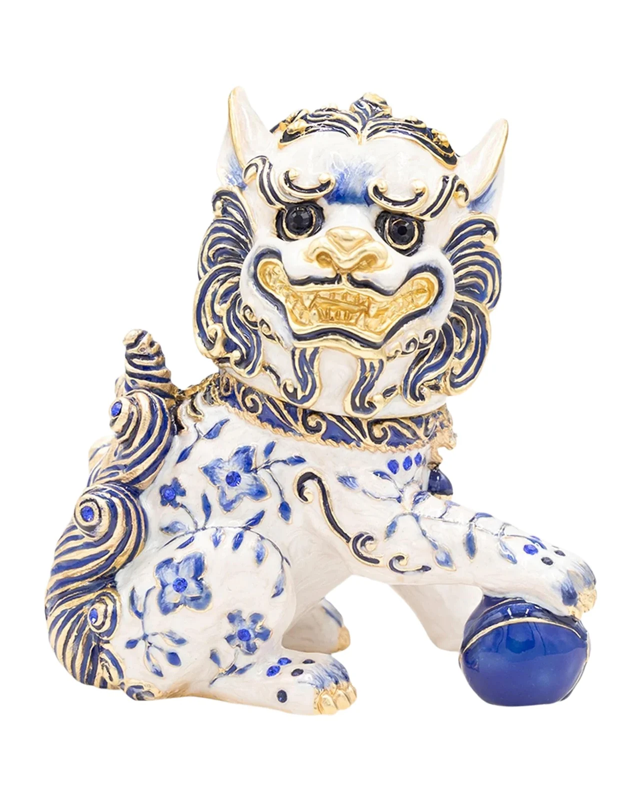 Jay Strongwater Shi Foo Dog Chinoiserie Box