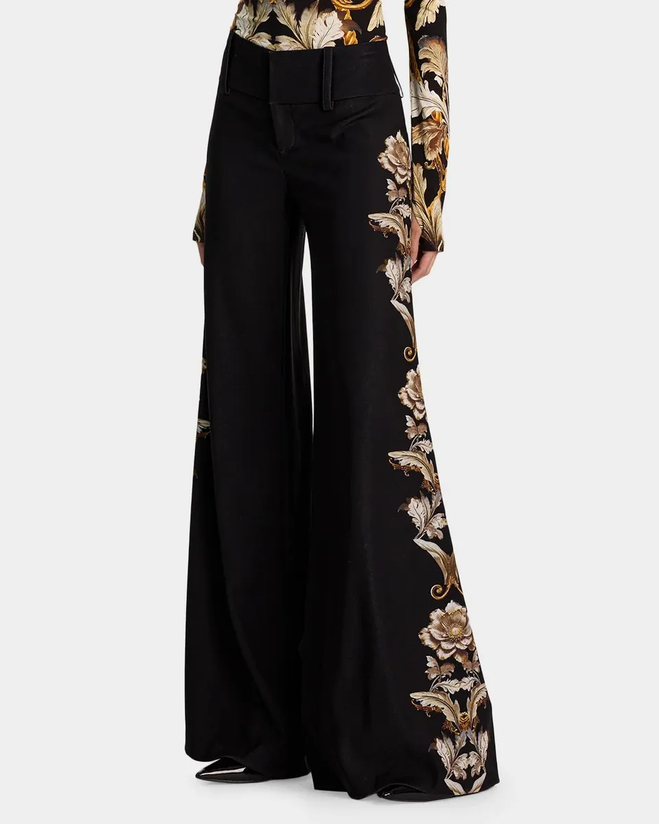 Alice + Olivia Olivia Low-Rise Wide-Leg Pants | Thumbnail 4 Alice + Olivia Olivia Low-Rise Wide-Leg Pants | Thumbnail 4
