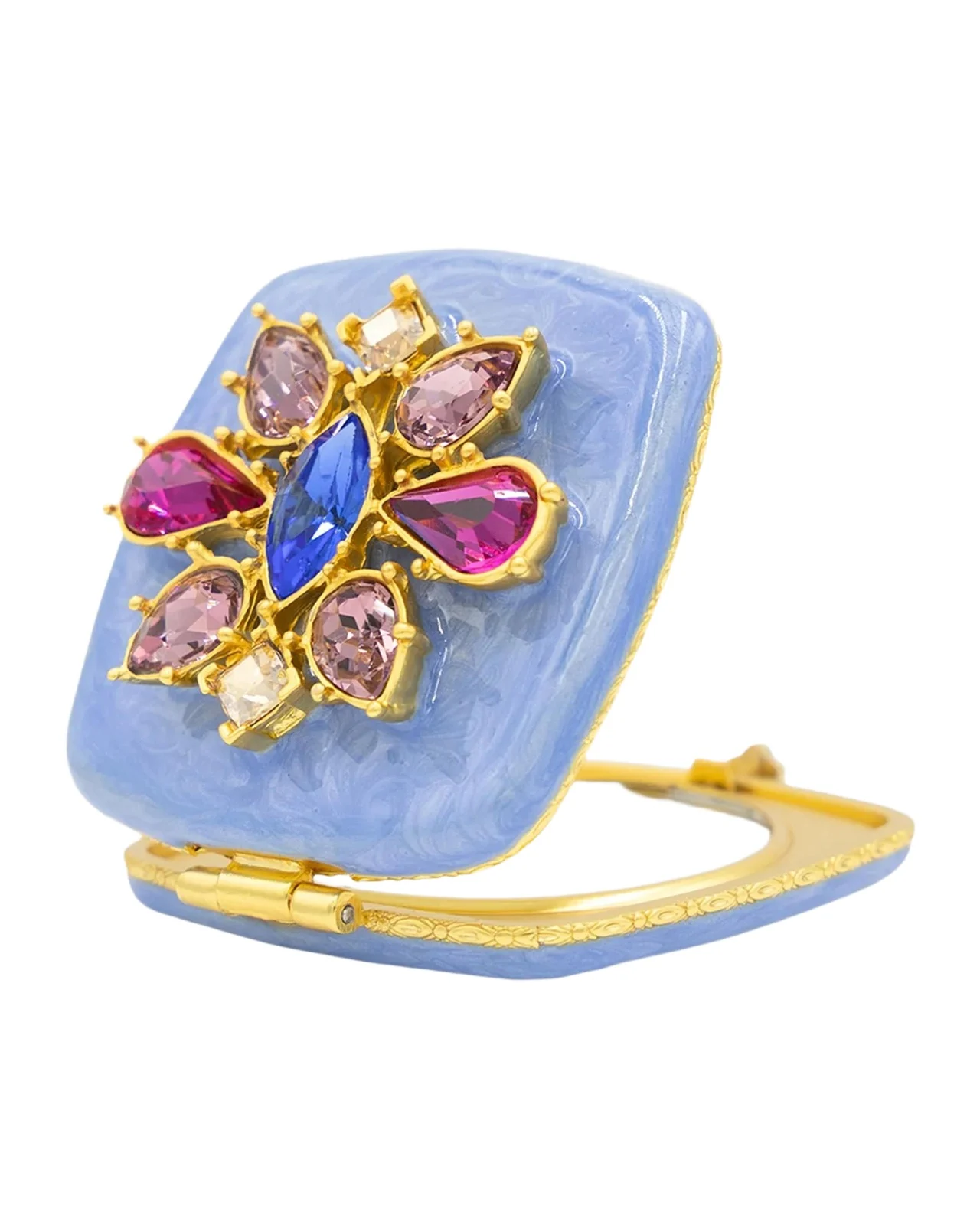 Luella Embellished Square Compact Mirror