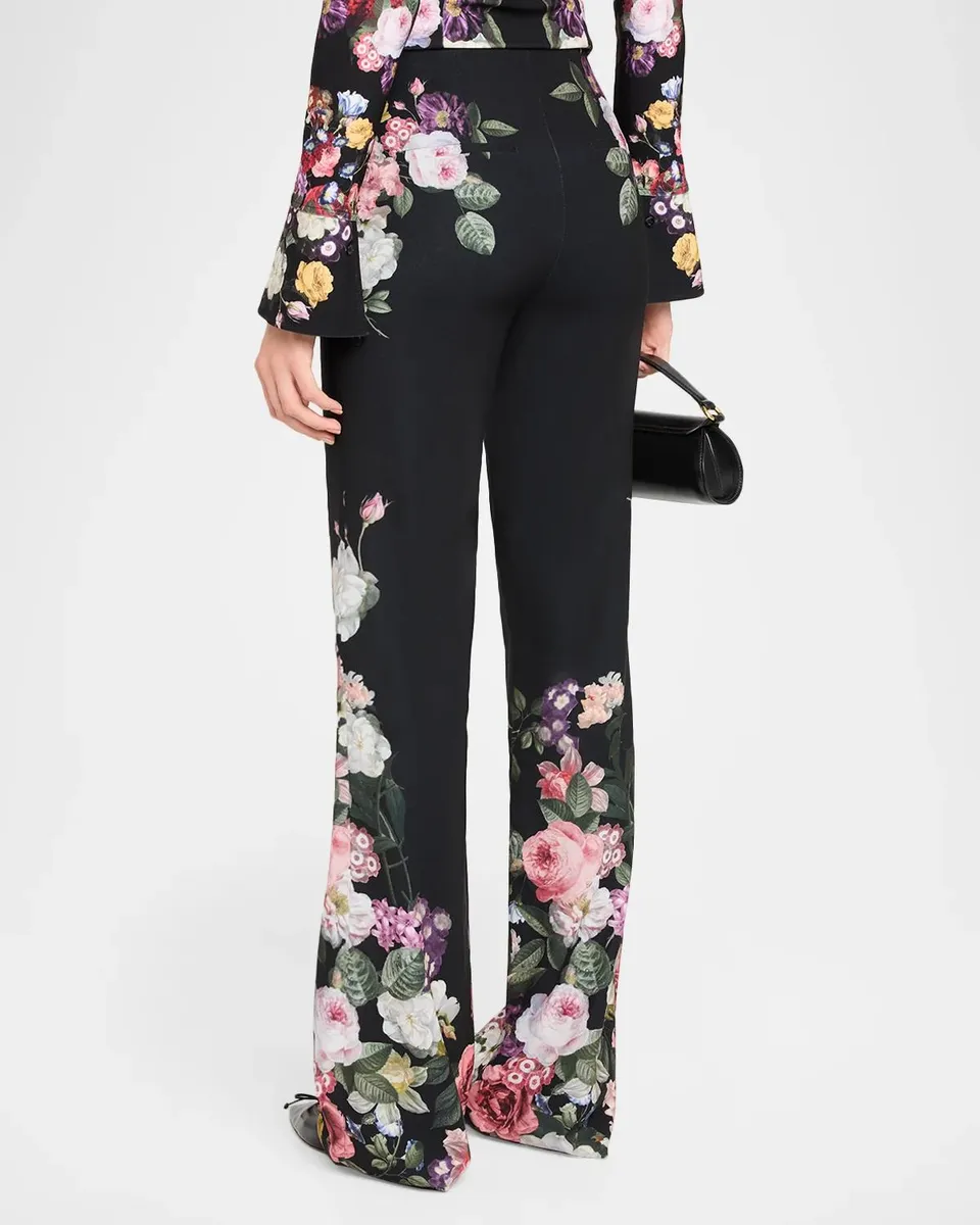 Alice + Olivia Teeny Floral-Print Bootcut Pants | Thumbnail 3 Alice + Olivia Teeny Floral-Print Bootcut Pants | Thumbnail 3