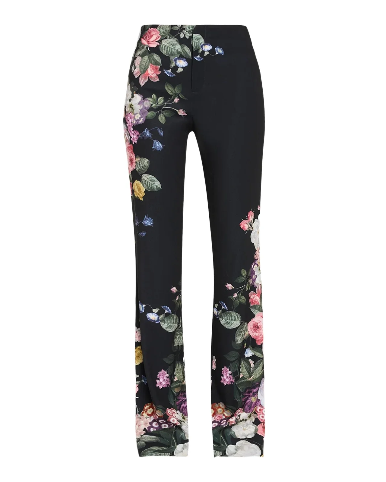 Teeny Floral-Print Bootcut Pants