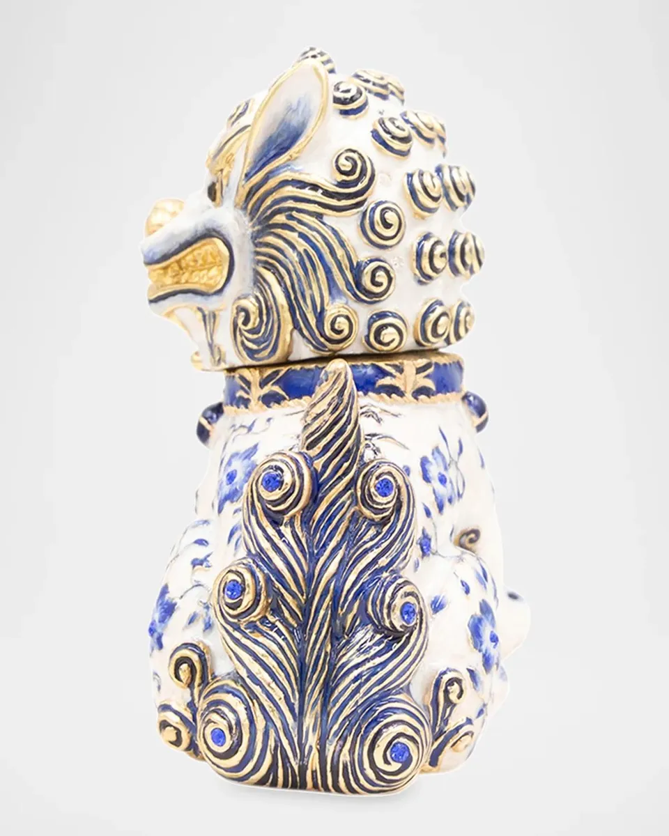 Jay Strongwater 2-Piece Yin Foo Dog Chinoiserie Box | Thumbnail 4 Jay Strongwater 2-Piece Yin Foo Dog Chinoiserie Box | Thumbnail 4