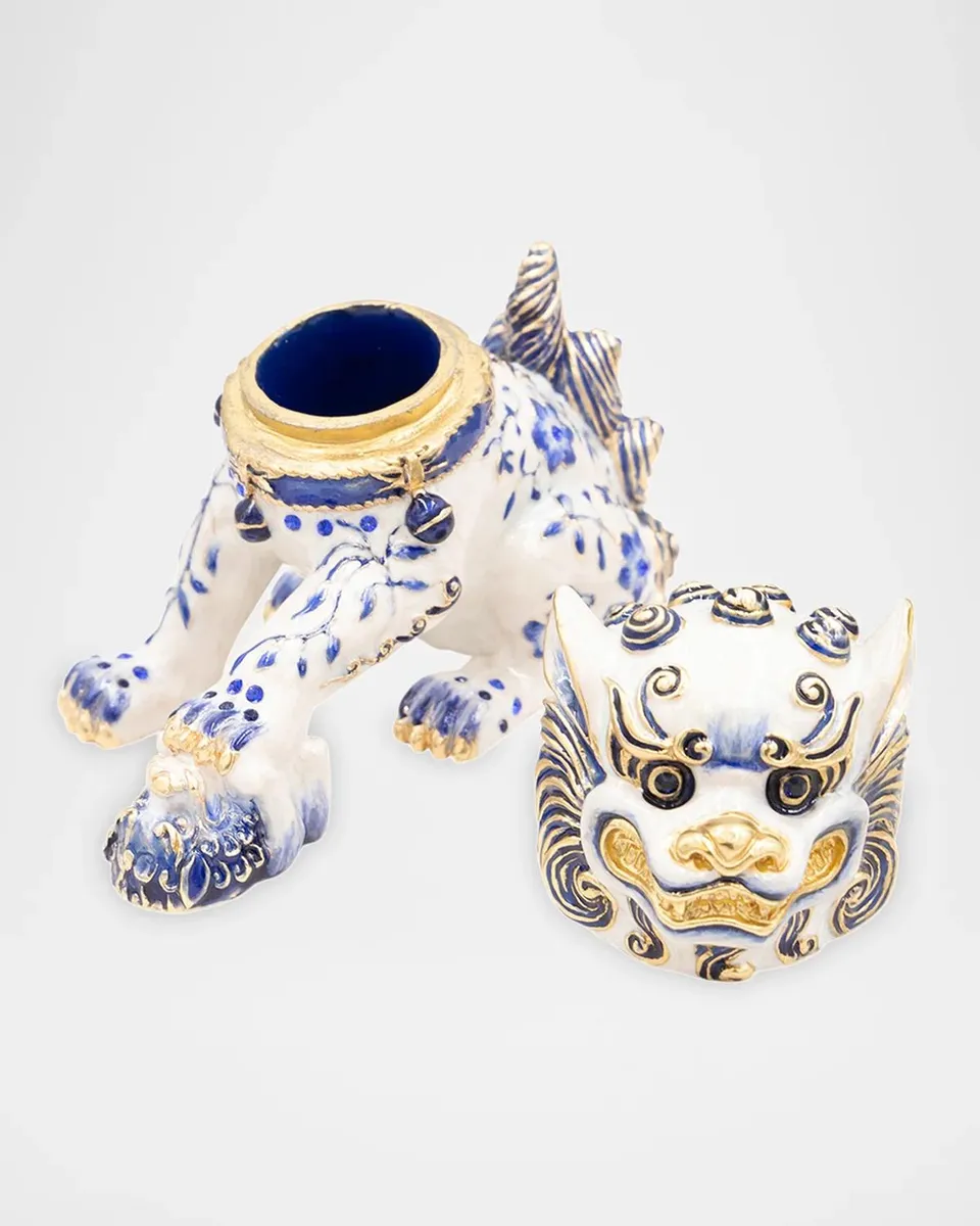 Jay Strongwater 2-Piece Yin Foo Dog Chinoiserie Box | Thumbnail 5 Jay Strongwater 2-Piece Yin Foo Dog Chinoiserie Box | Thumbnail 5