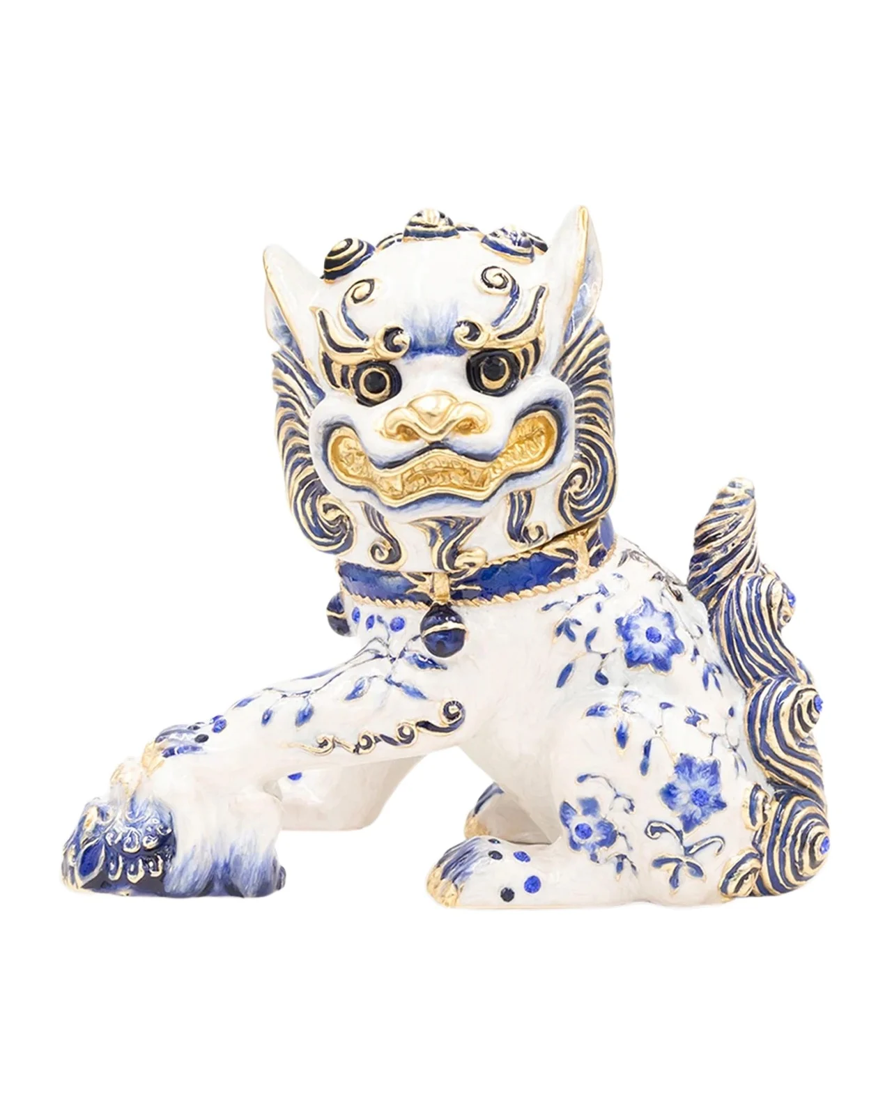 2-Piece Yin Foo Dog Chinoiserie Box 2-Piece Yin Foo Dog Chinoiserie Box
