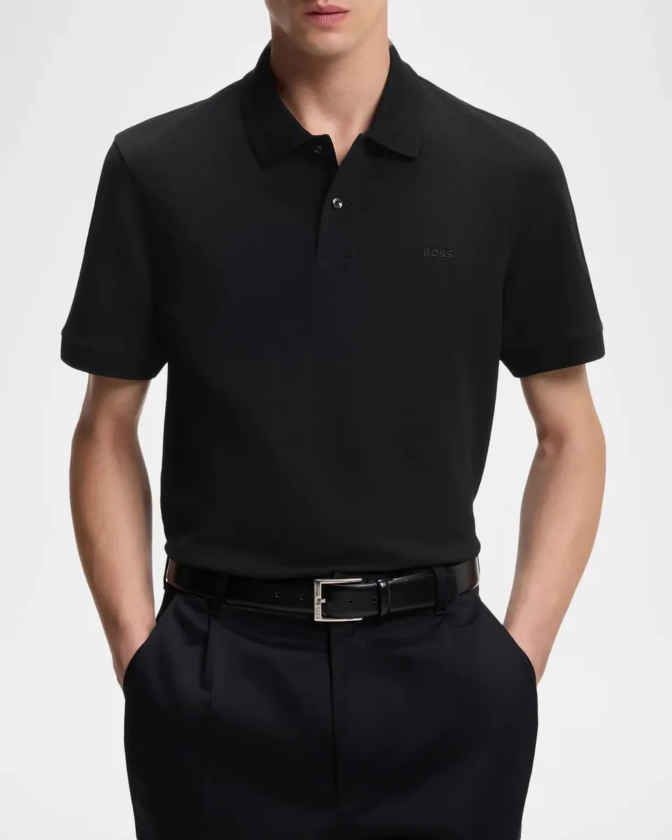 BOSS Logo Cotton Polo Shirt | Thumbnail 4