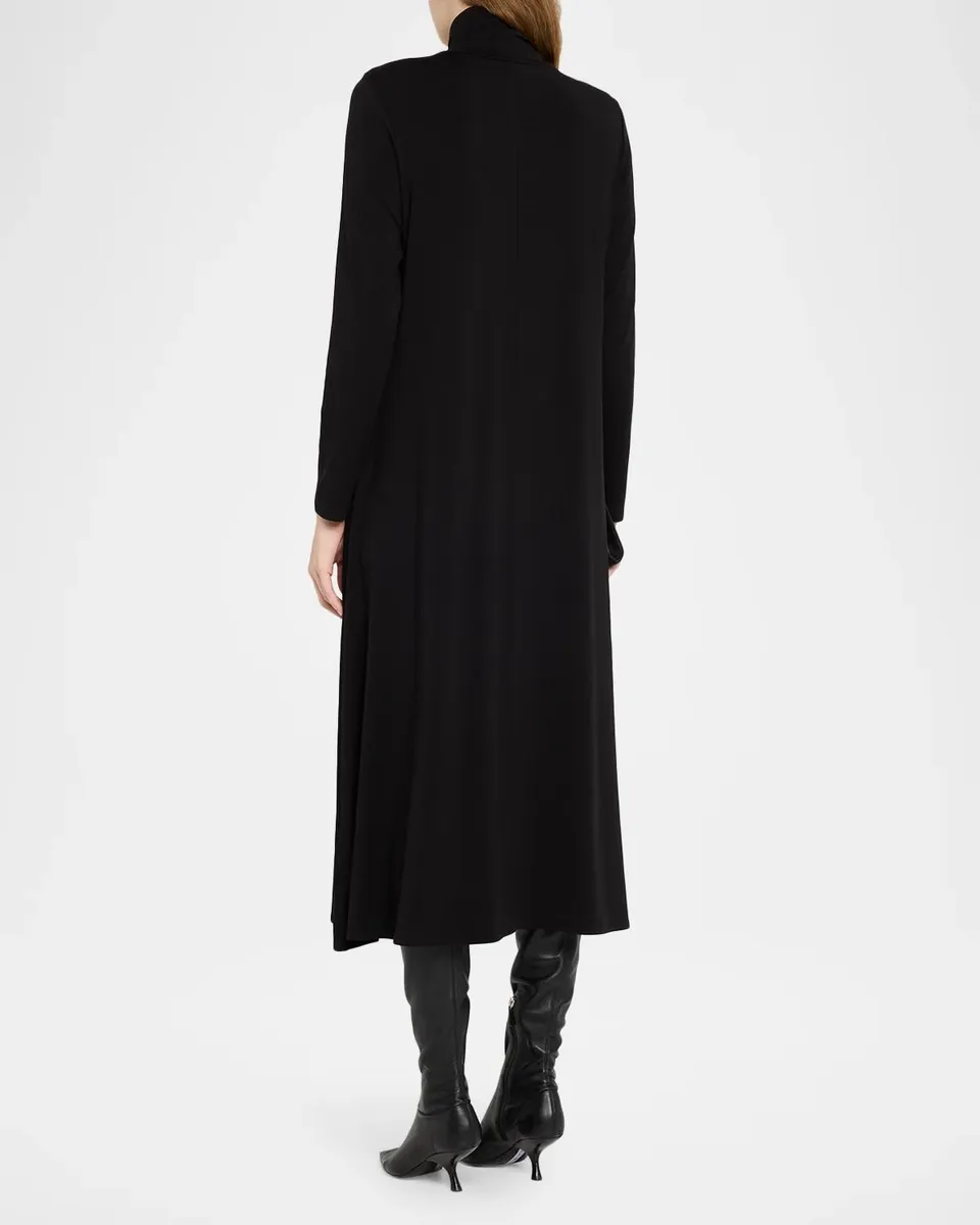 Eileen Fisher Turtleneck Jersey Midi Dress | Thumbnail 3 Eileen Fisher Turtleneck Jersey Midi Dress | Thumbnail 3