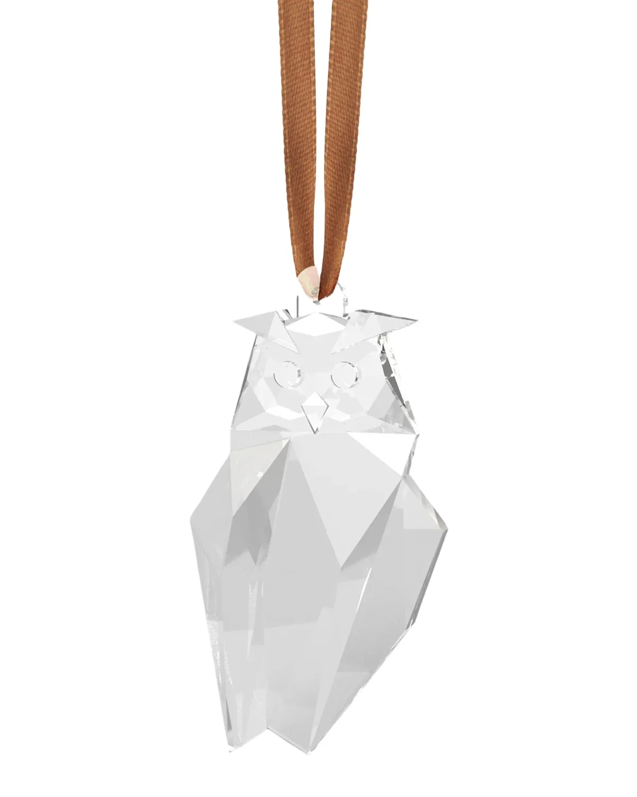 Orrefors Scandinavian Forest Owl Crystal & Glass Ornament
