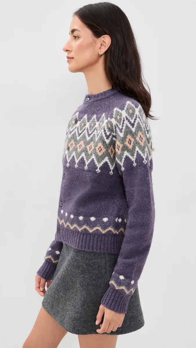 Dunst Unisex Chunky Pattern Cardigan | Thumbnail 4